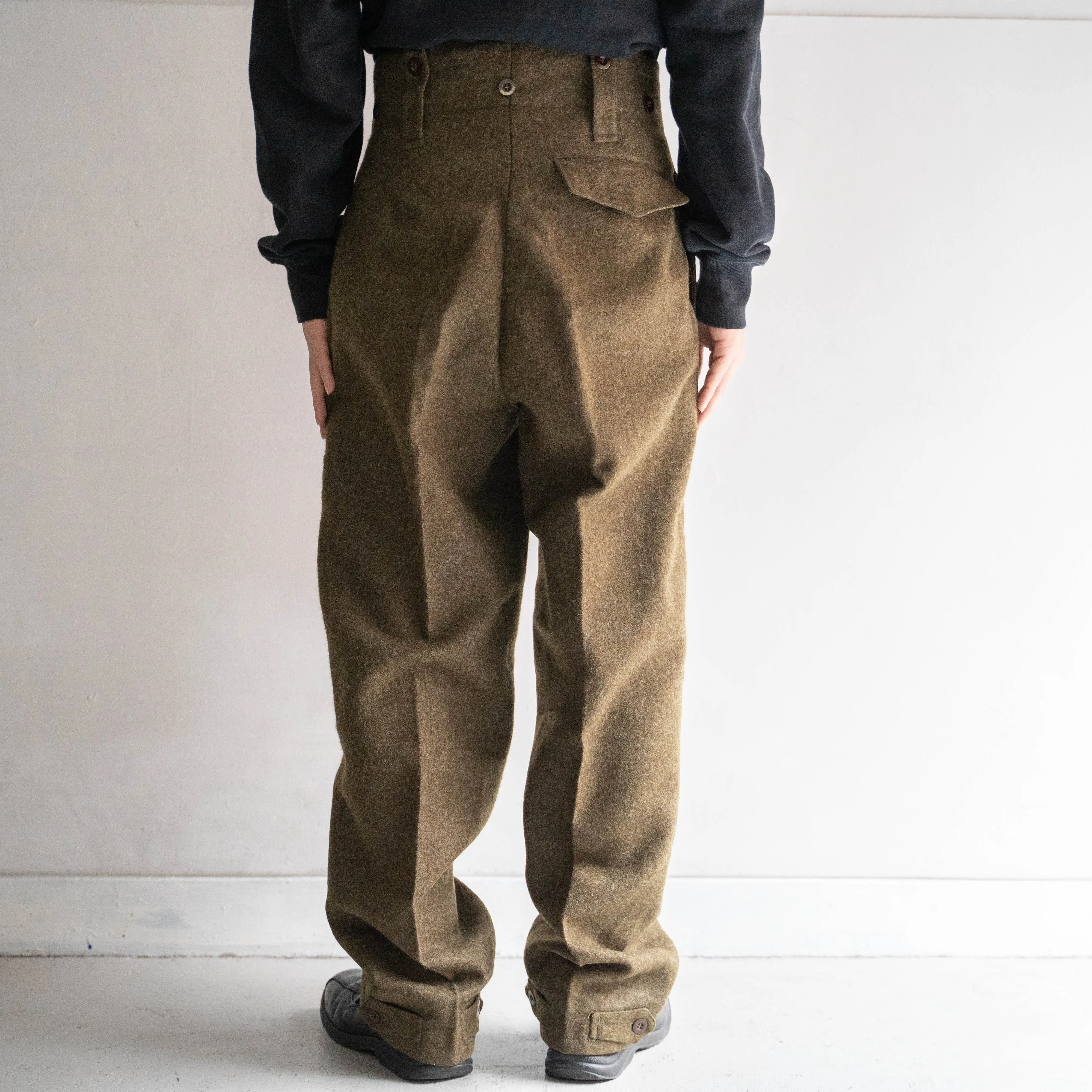 1960s dutch military wool battle dress pants "dead stock"-1