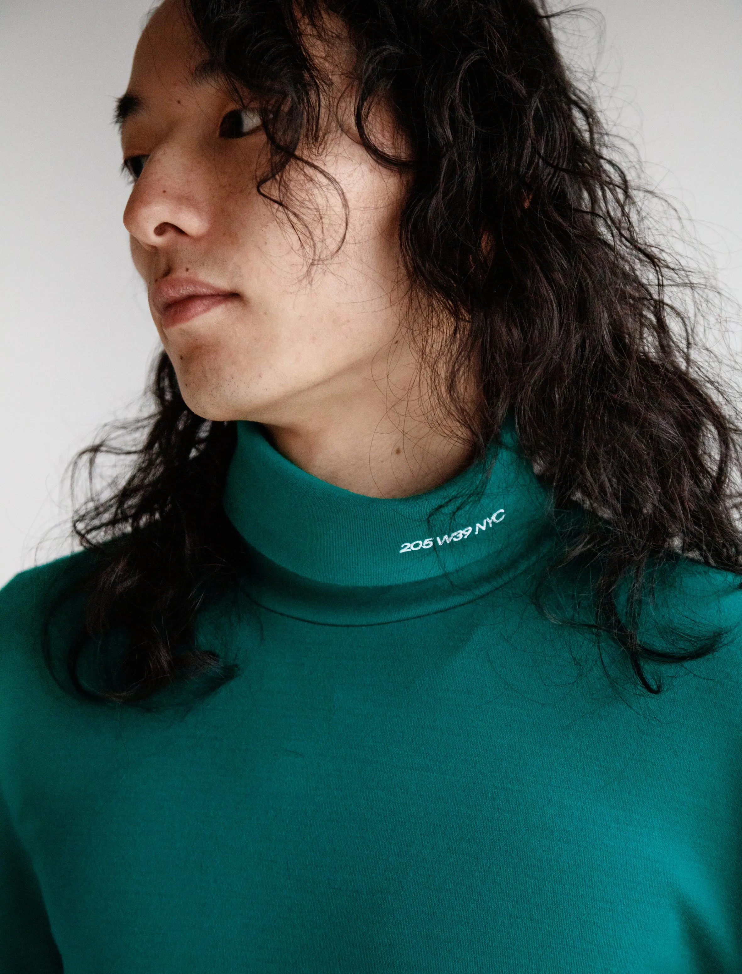 205 Turtleneck Wool Jersey Teal