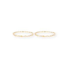 22ct Gold Child Bracelet with Diamond Cutting Beads & '' Figure of Eight '' Clasp CBR-8468A