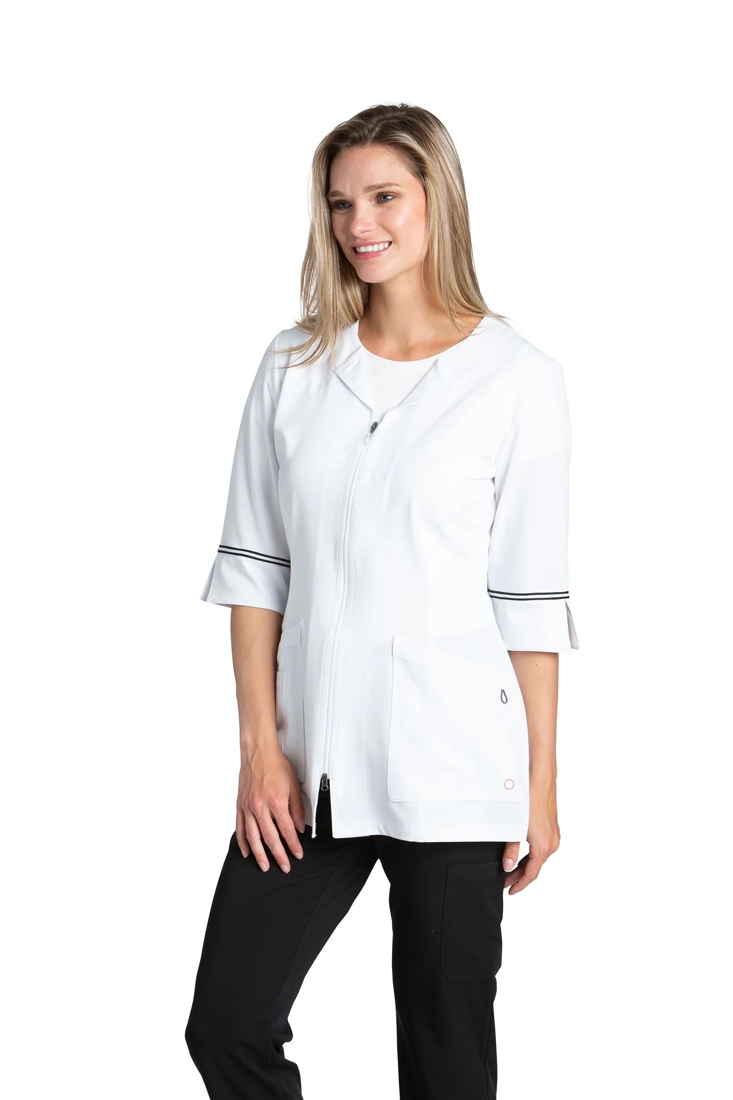 2814 Marvella Labcoat With 2 Way Zipper