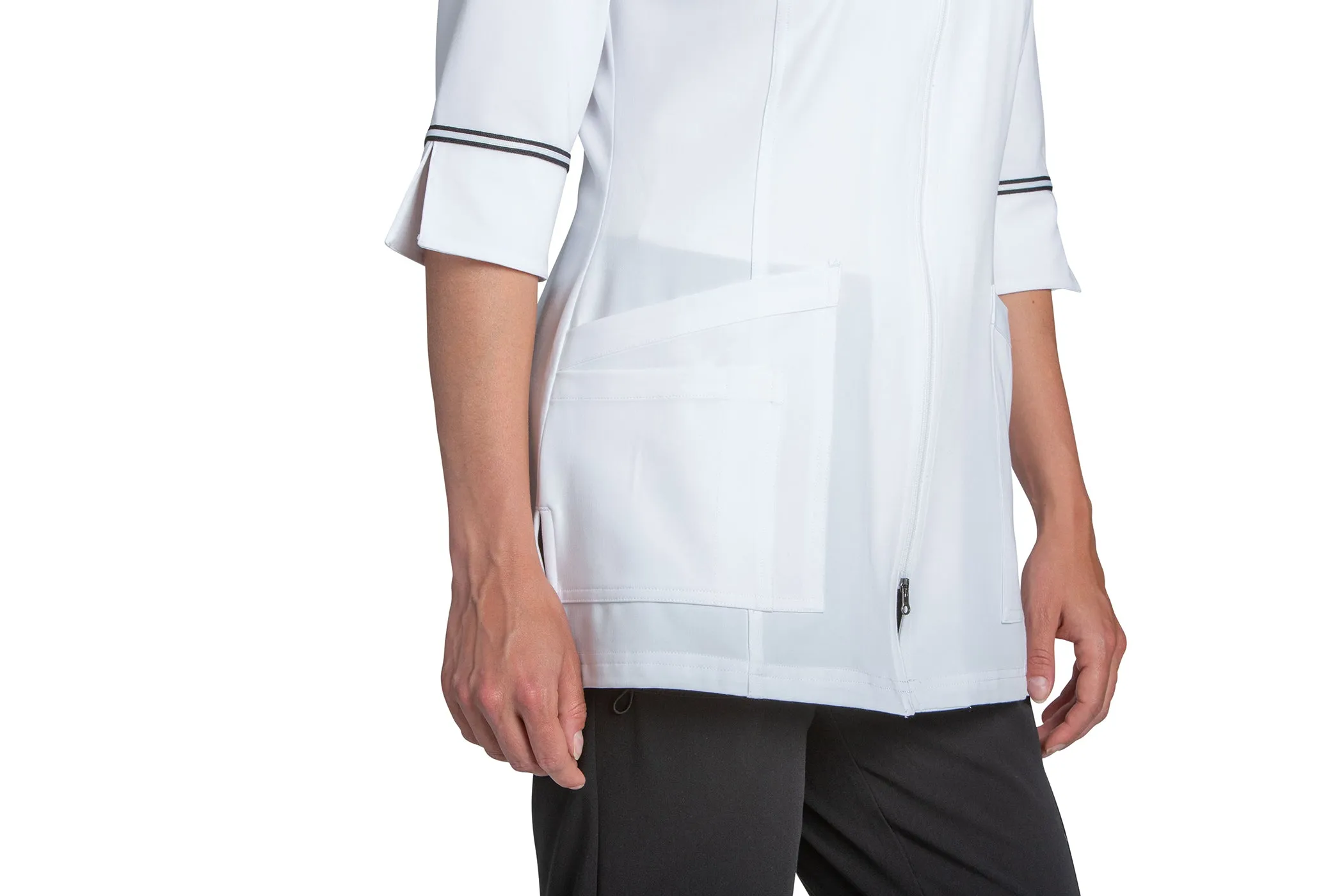 2814 Marvella Labcoat With 2 Way Zipper