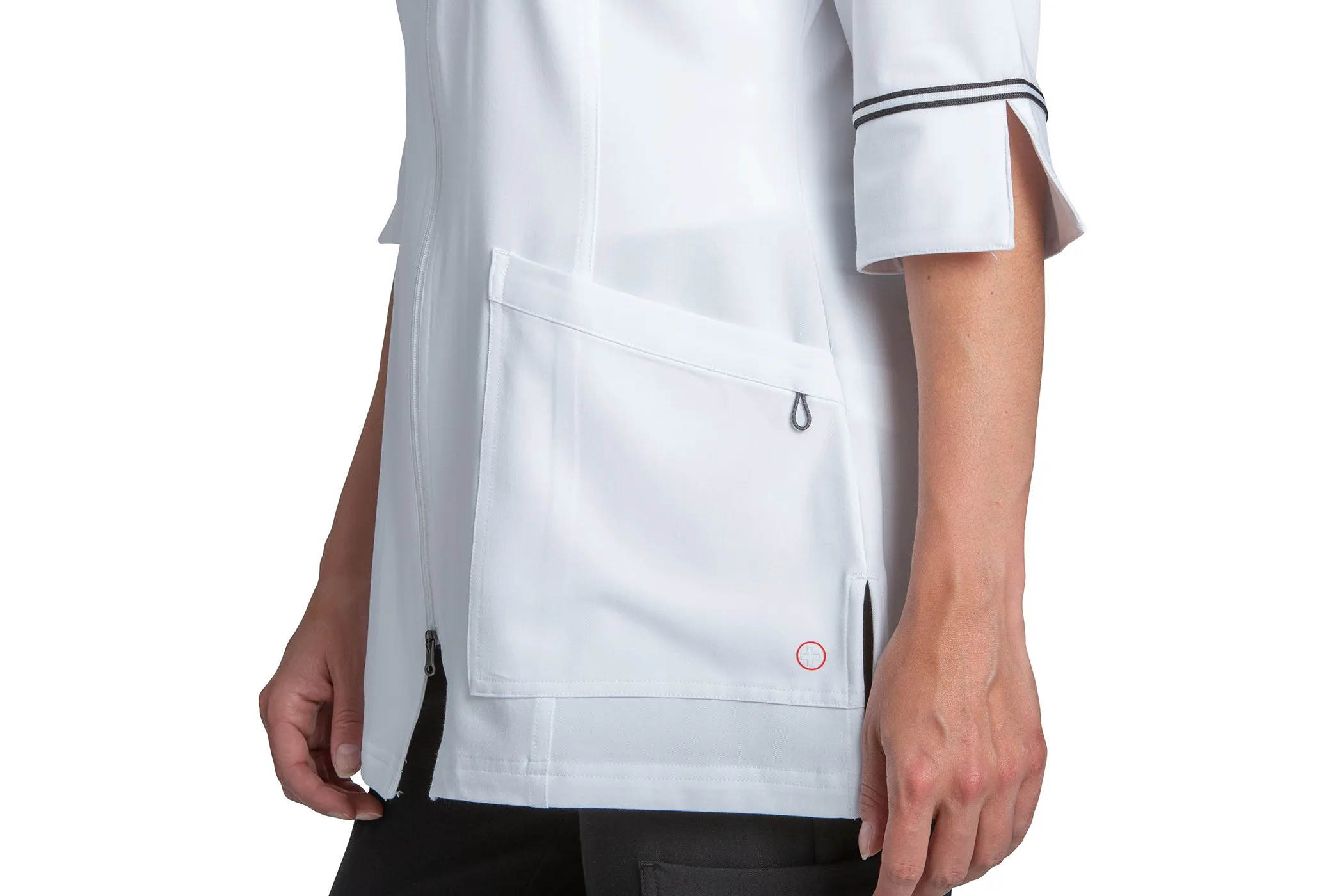 2814 Marvella Labcoat With 2 Way Zipper