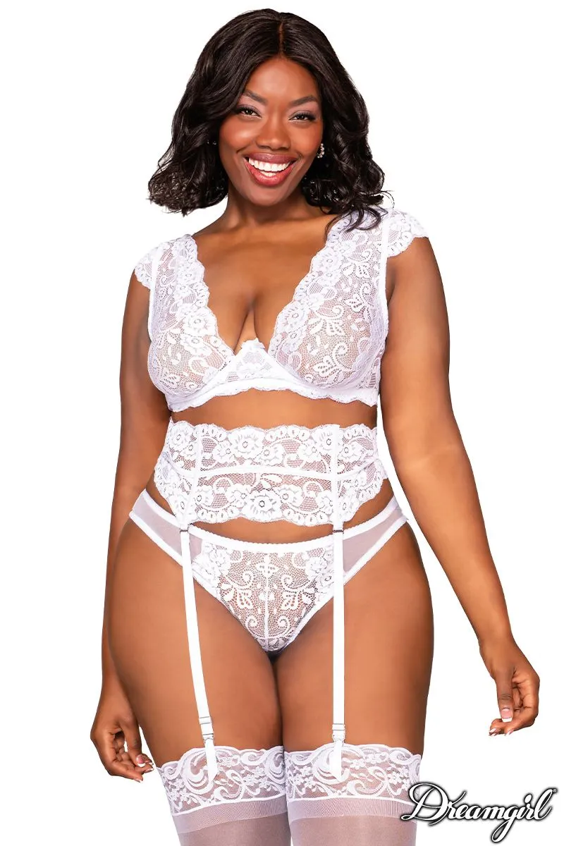 3PC Lace Bra Set