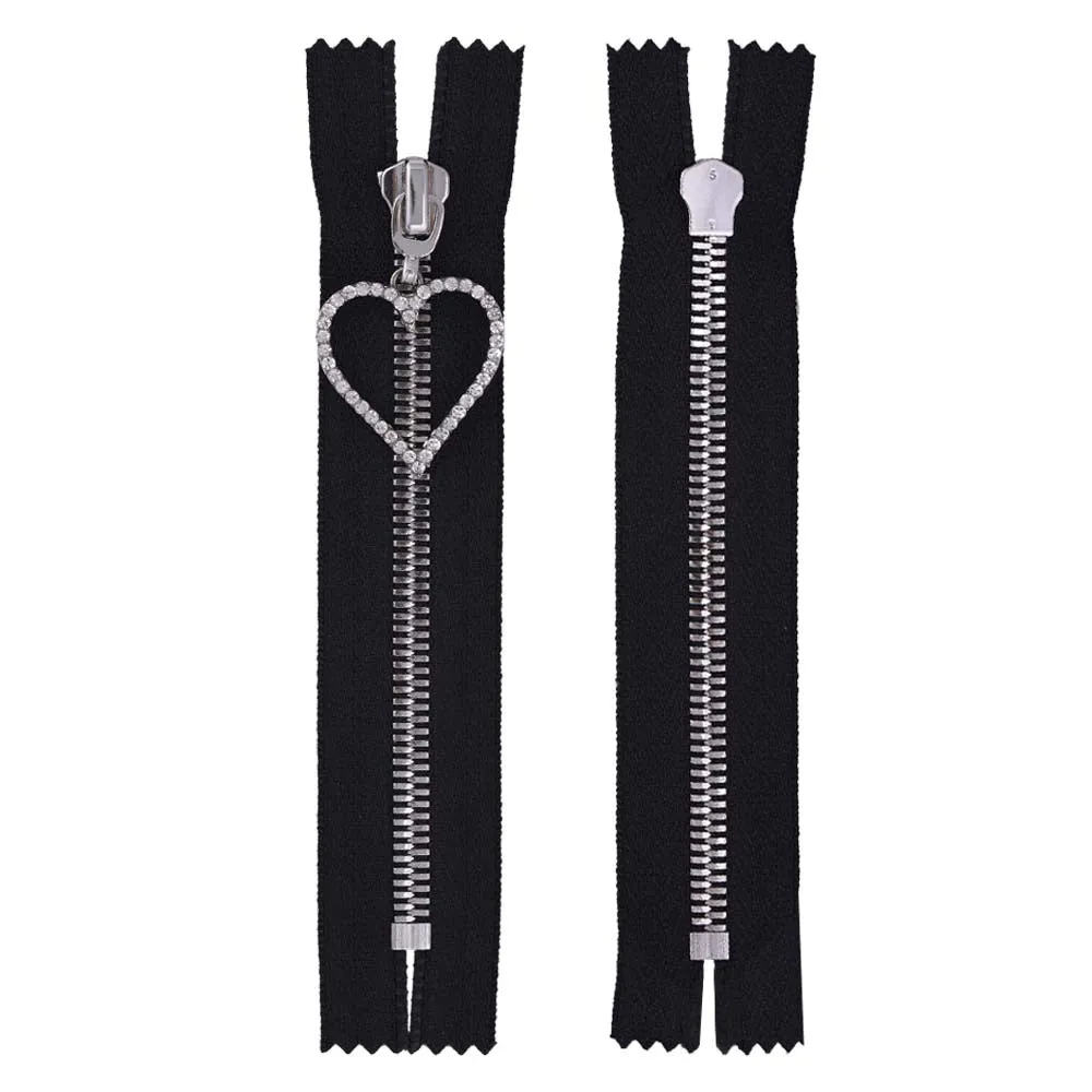 #5 Heart Shape Diamond Runner Fashionable Zipper for Clothing