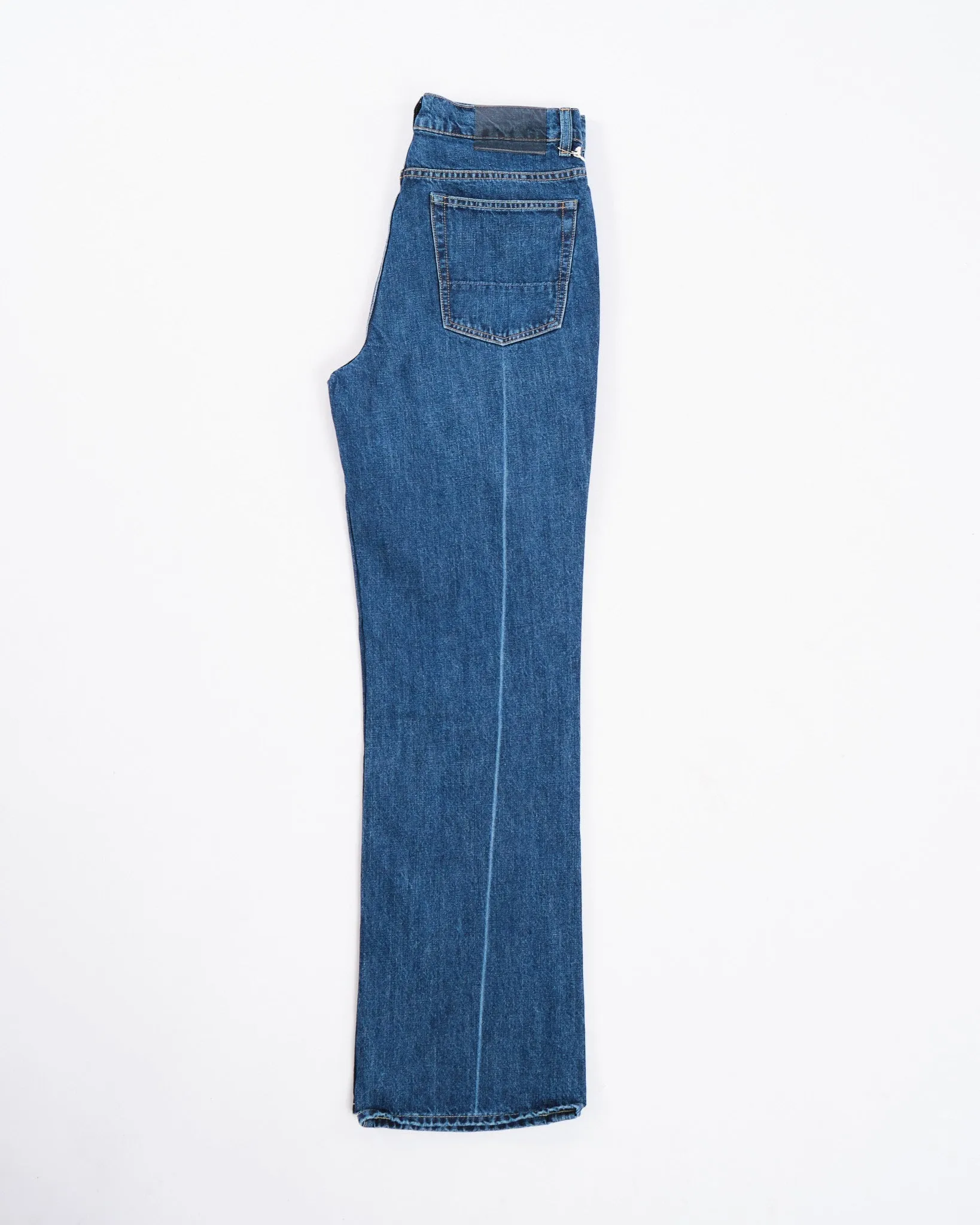 70s Cut Mid Blue Crease Denim