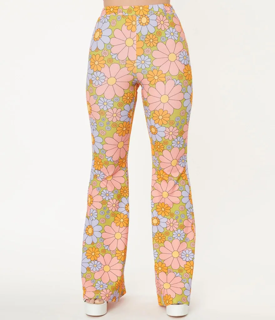 70's Retro Daisy Find Your Flare Pants