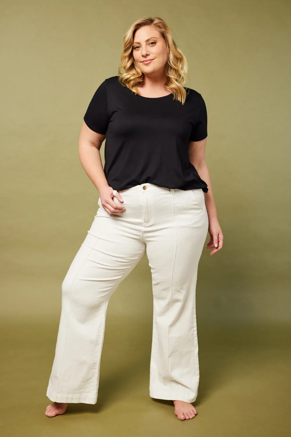 Adrift Denim Wide Leg Jeans in White