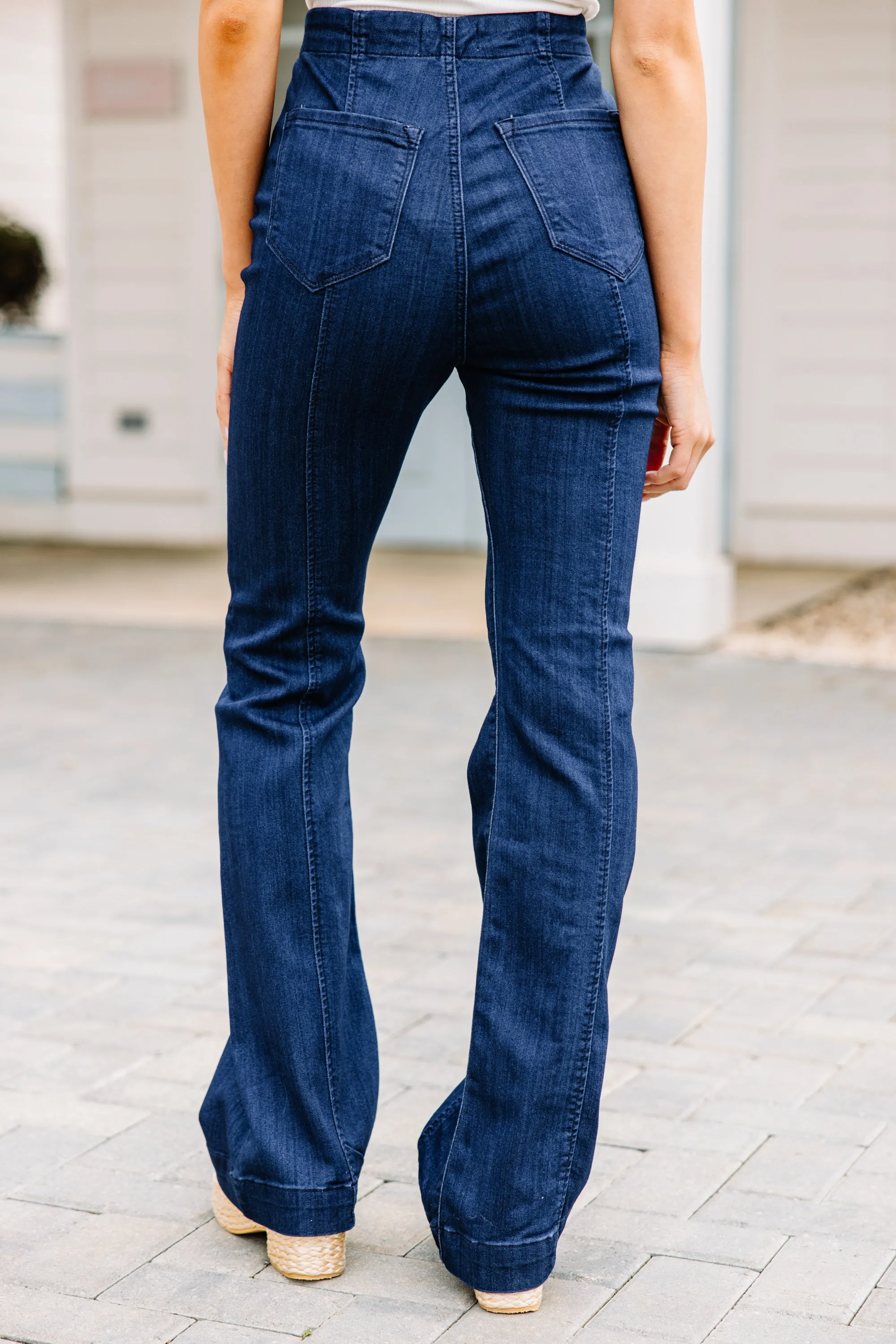 All Smiles Dark Wash Flare Jeans