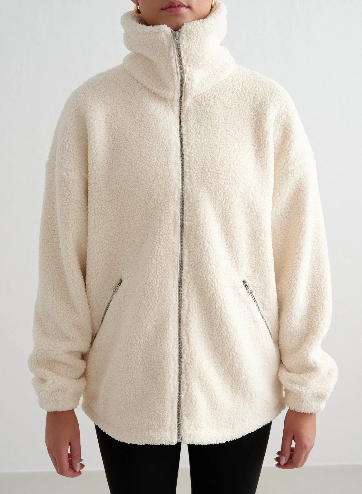 Almond White Pile Jacket