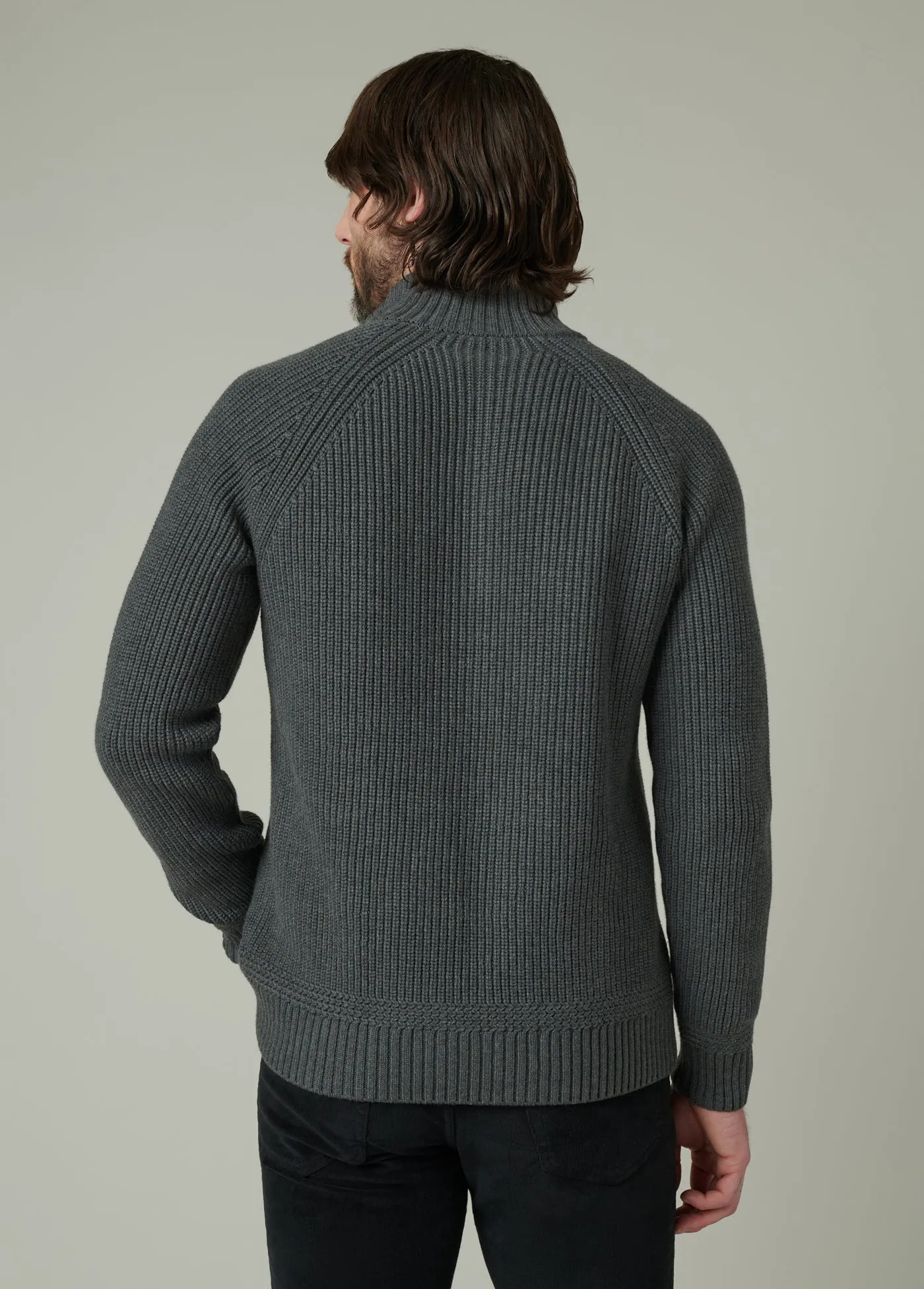 ARCHIE QUARTER ZIP SWEATER