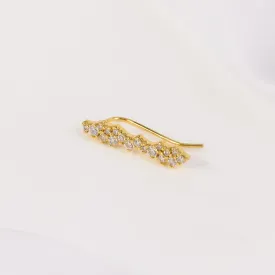 Aurora Pave Gold Crawler Earring