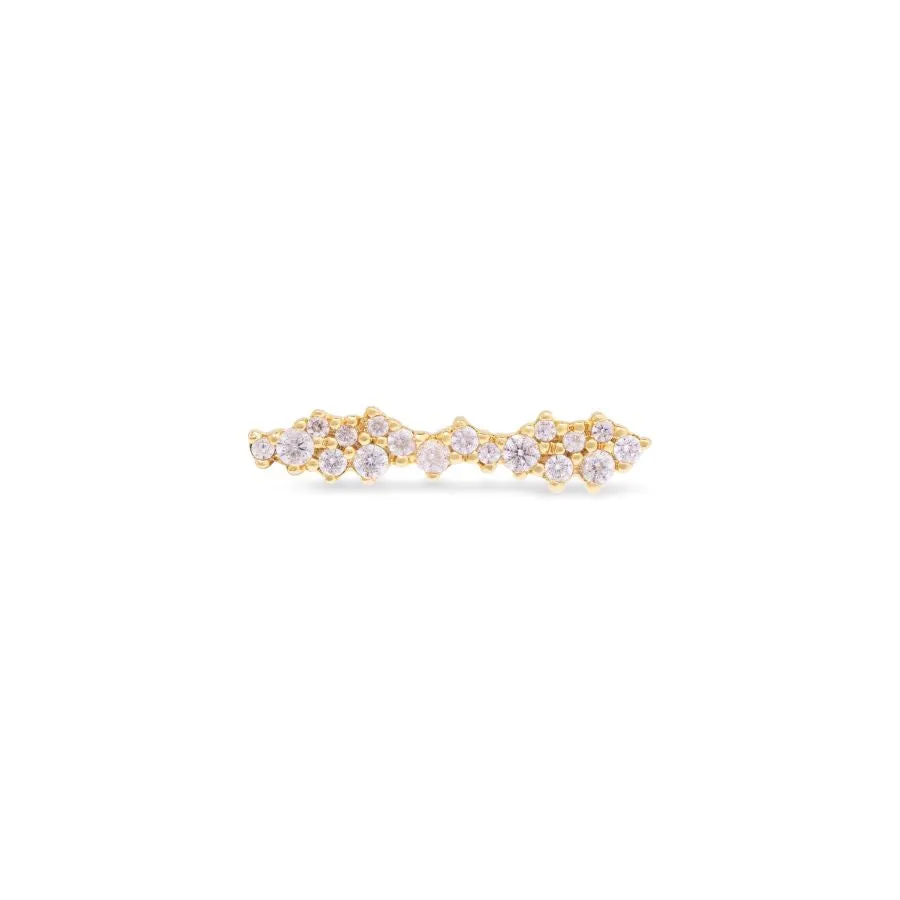 Aurora Pave Gold Crawler Earring