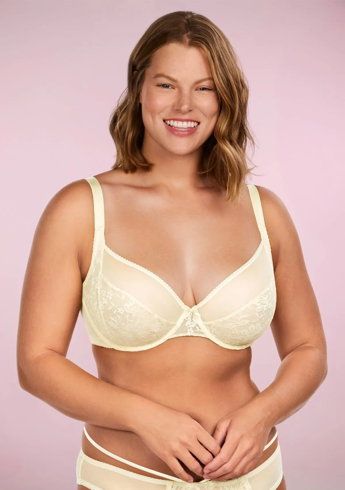 Azalea Champagne Lace Unlined Underwire Bra