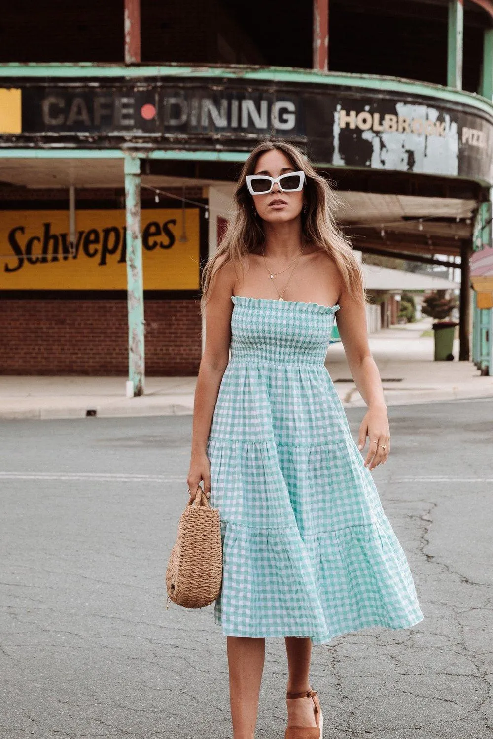 Bahamas Skirt / Dress in Mint Gingham