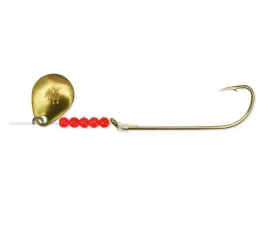 Bear Paw Flicker Snelled Hooks FKLS Sz:8 (Brass Colorado Blade)