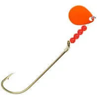 Bear Paw Flicker Snelled Hooks FOLS Sz:4 (Orange Colorado Blade)