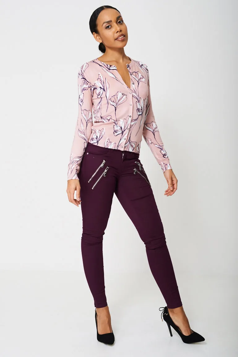 BIK BOK Super Skinny Purple Jeans