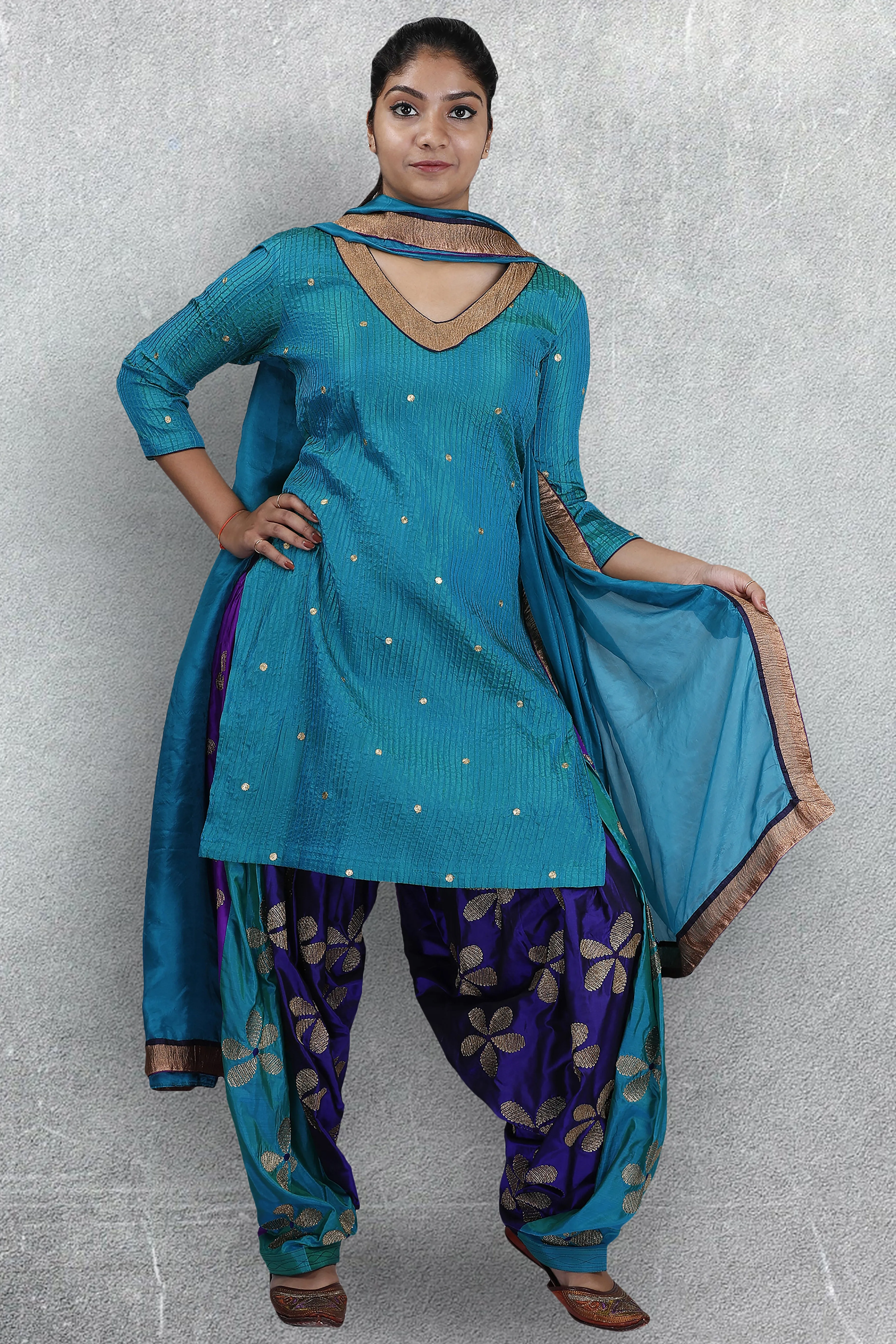 Blue Patiala Suit