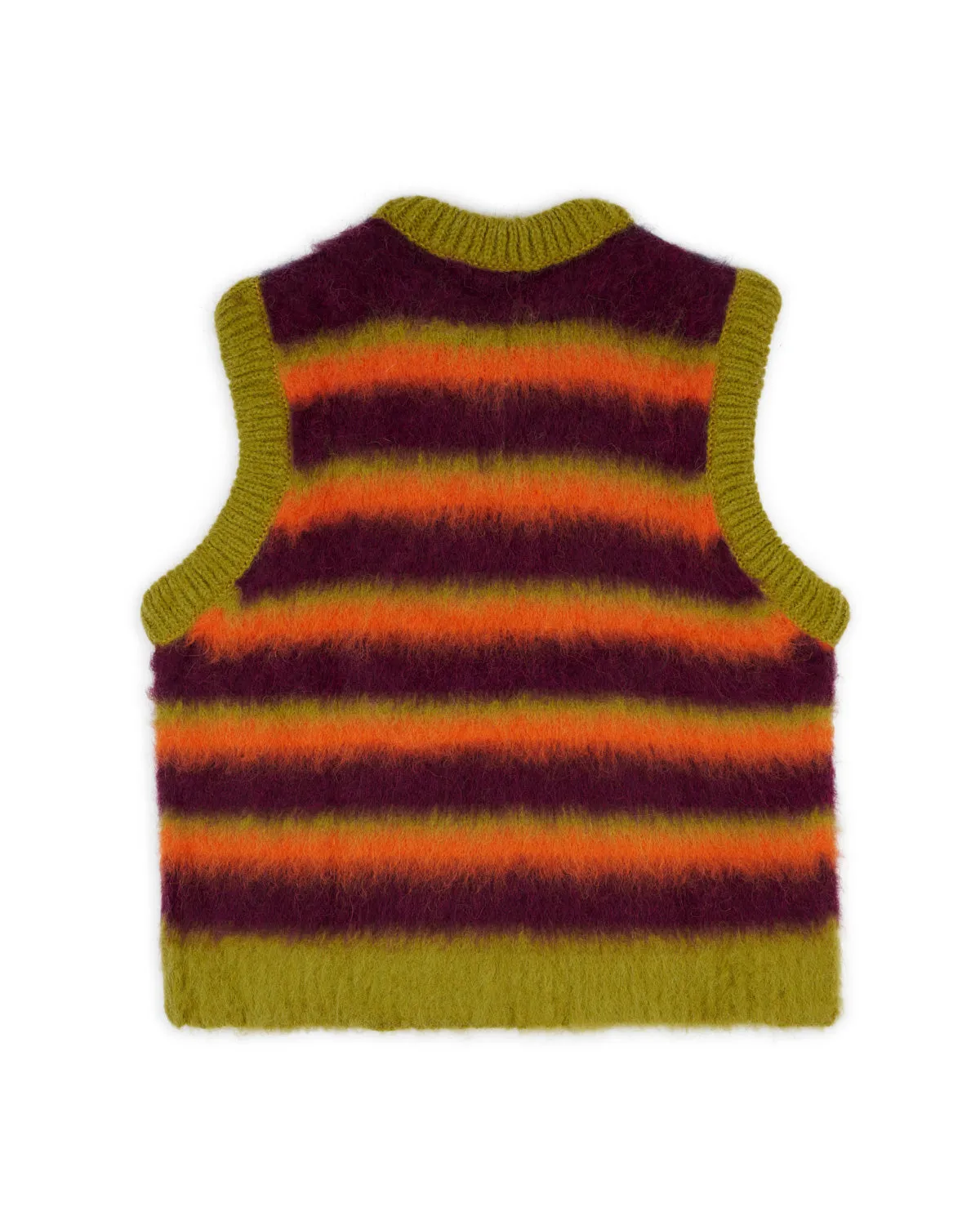 Blurry Lines Alpaca Sweater Vest - Brown Multi