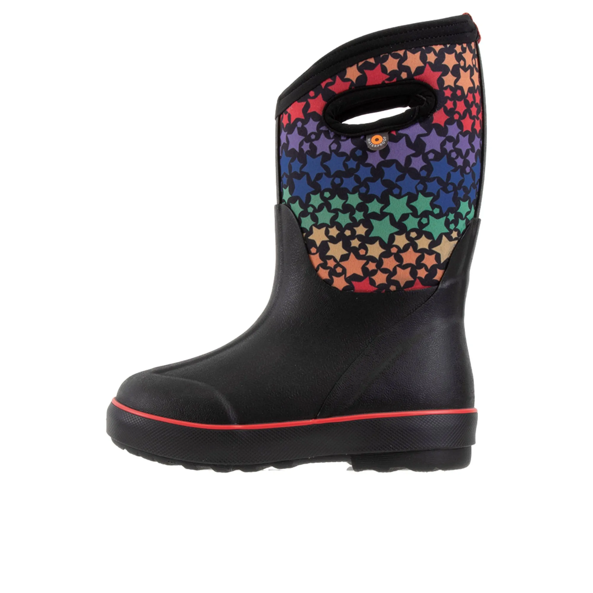 Bogs Childrens Classic II Rainbow Stars Black Multi