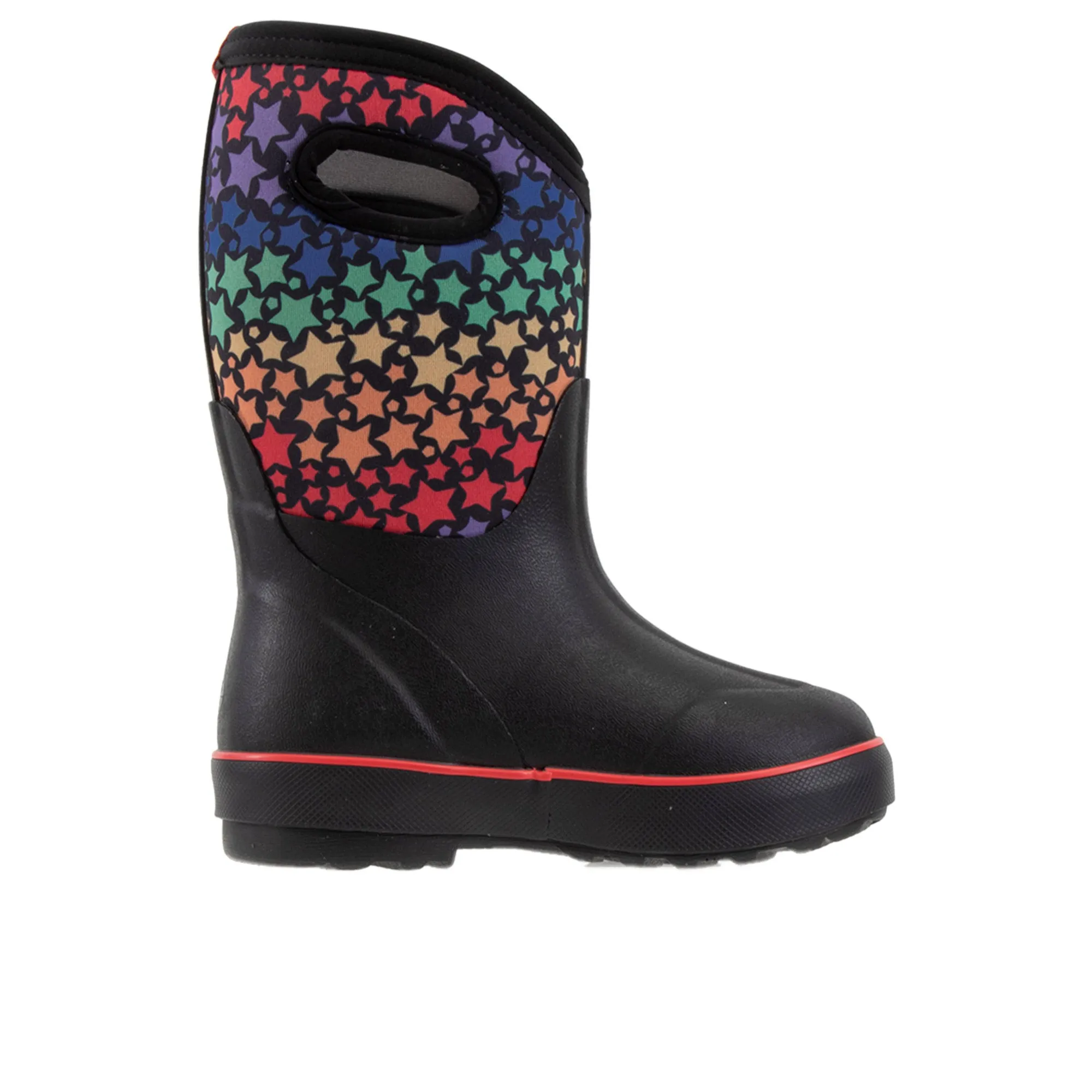 Bogs Childrens Classic II Rainbow Stars Black Multi