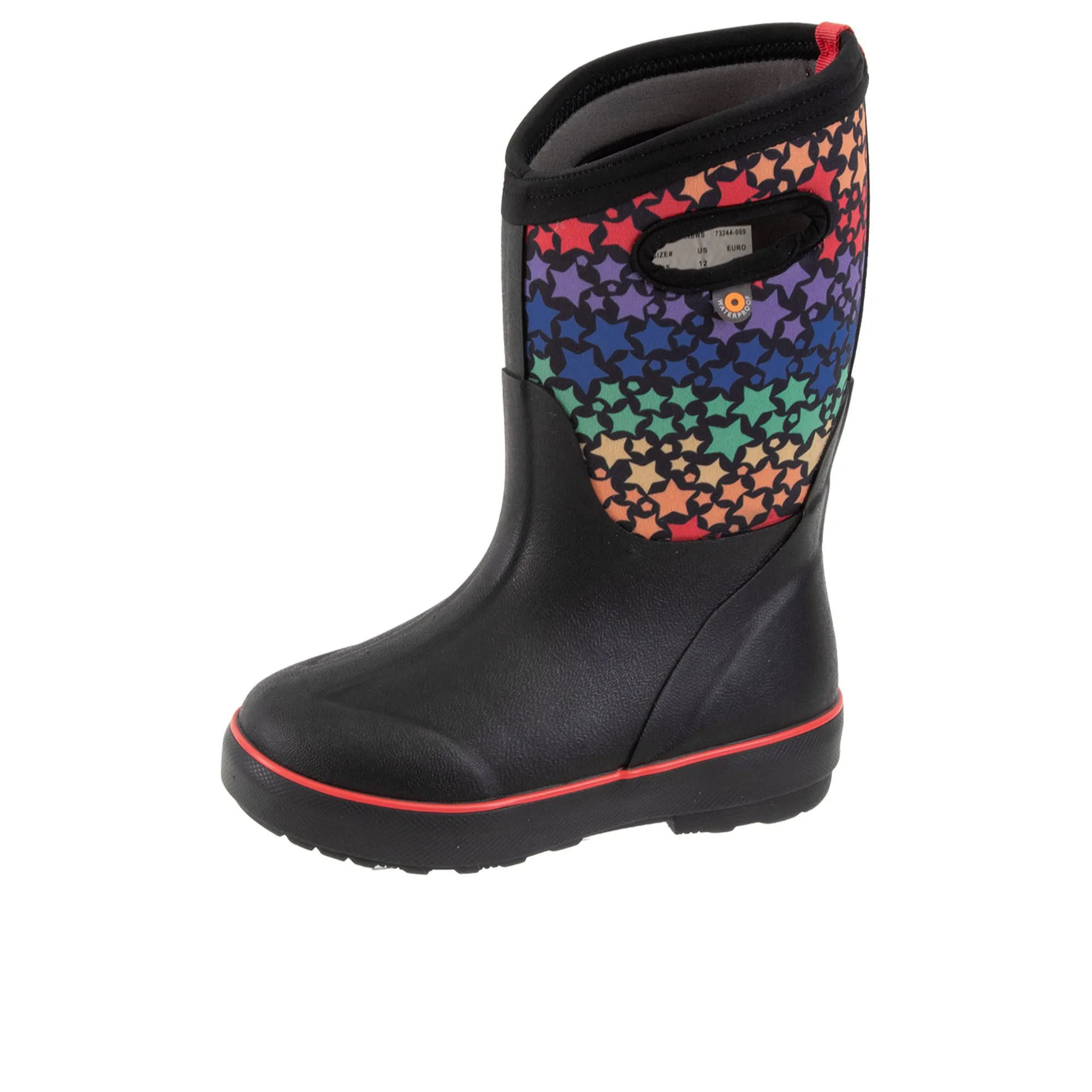 Bogs Childrens Classic II Rainbow Stars Black Multi