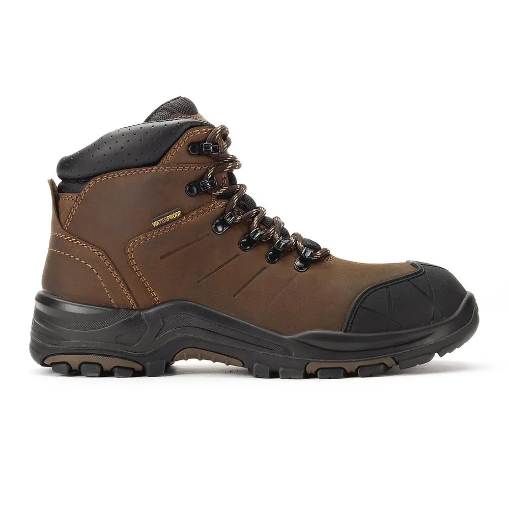 Mens Bonanza Brown Waterproof Boots - Durable All-Weather Footwear