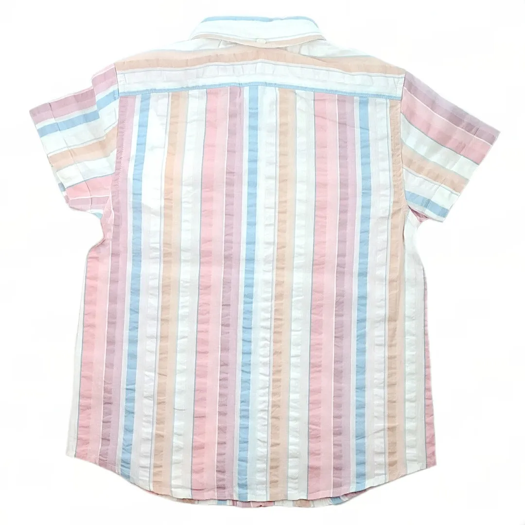 Boy's candy multi color striped seersucker