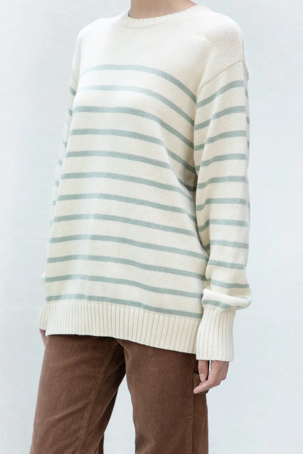 Brianna Cotton Thin Stripe Sweater