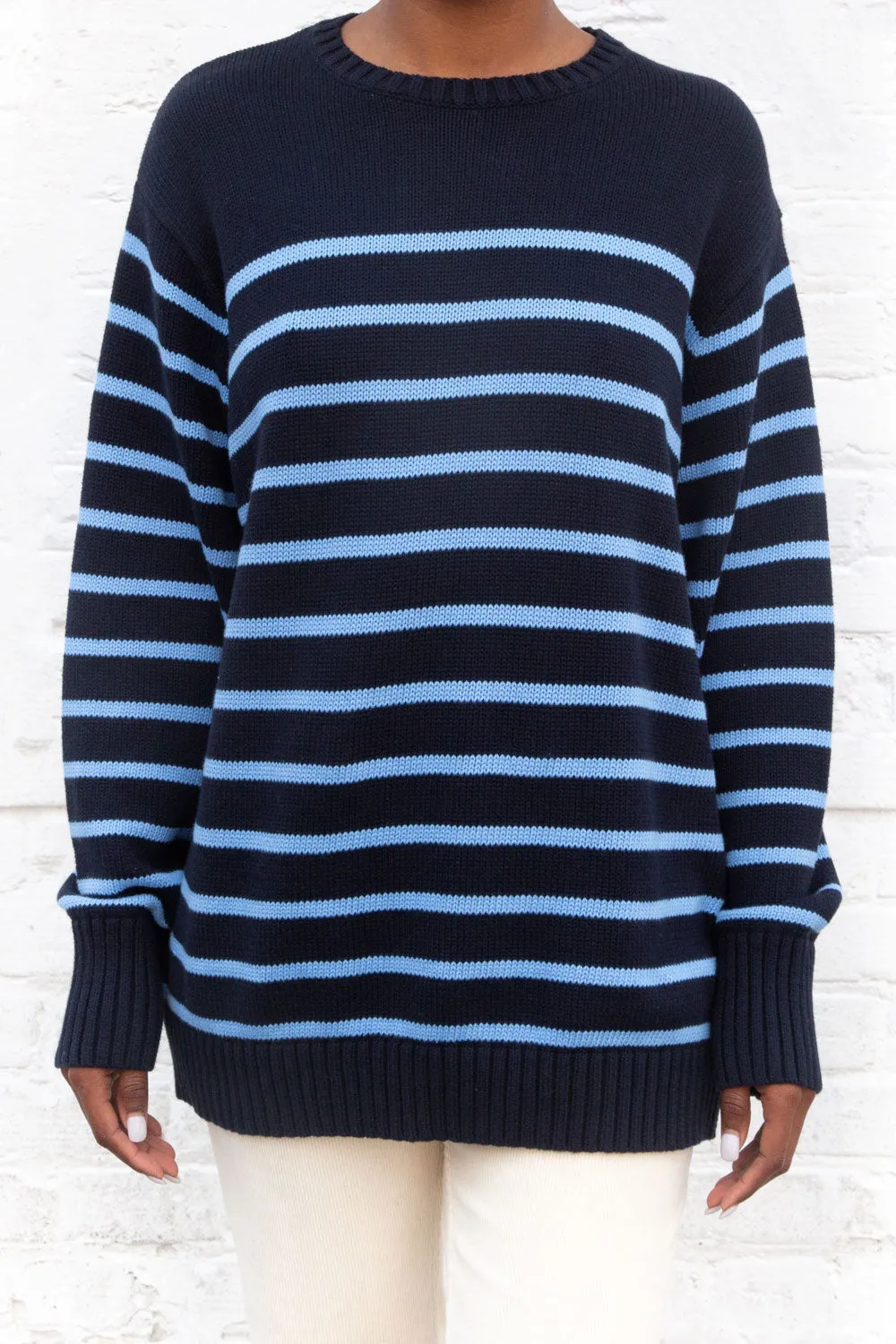 Brianna Cotton Thin Stripe Sweater