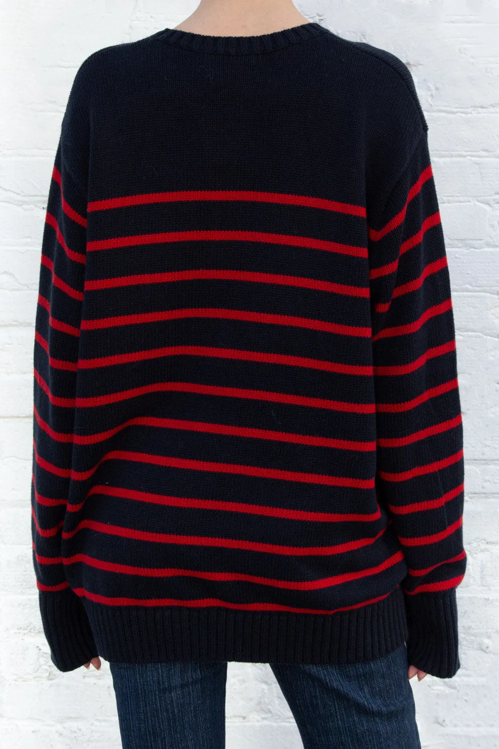 Brianna Cotton Thin Stripe Sweater