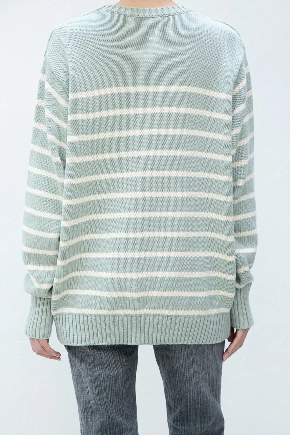 Brianna Cotton Thin Stripe Sweater