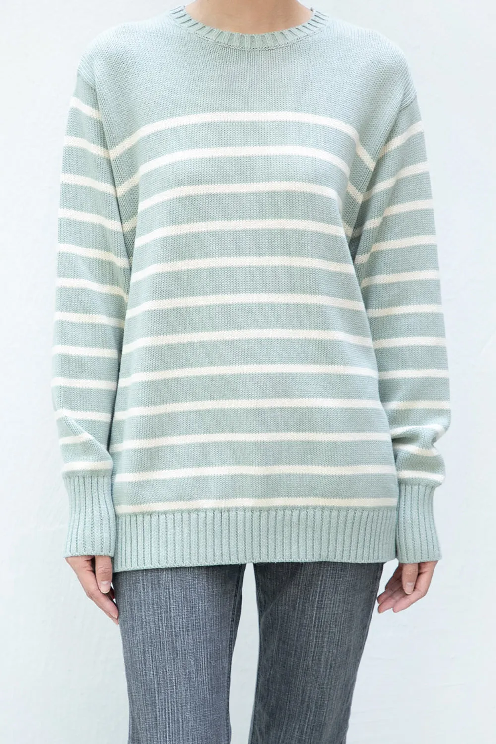 Brianna Cotton Thin Stripe Sweater