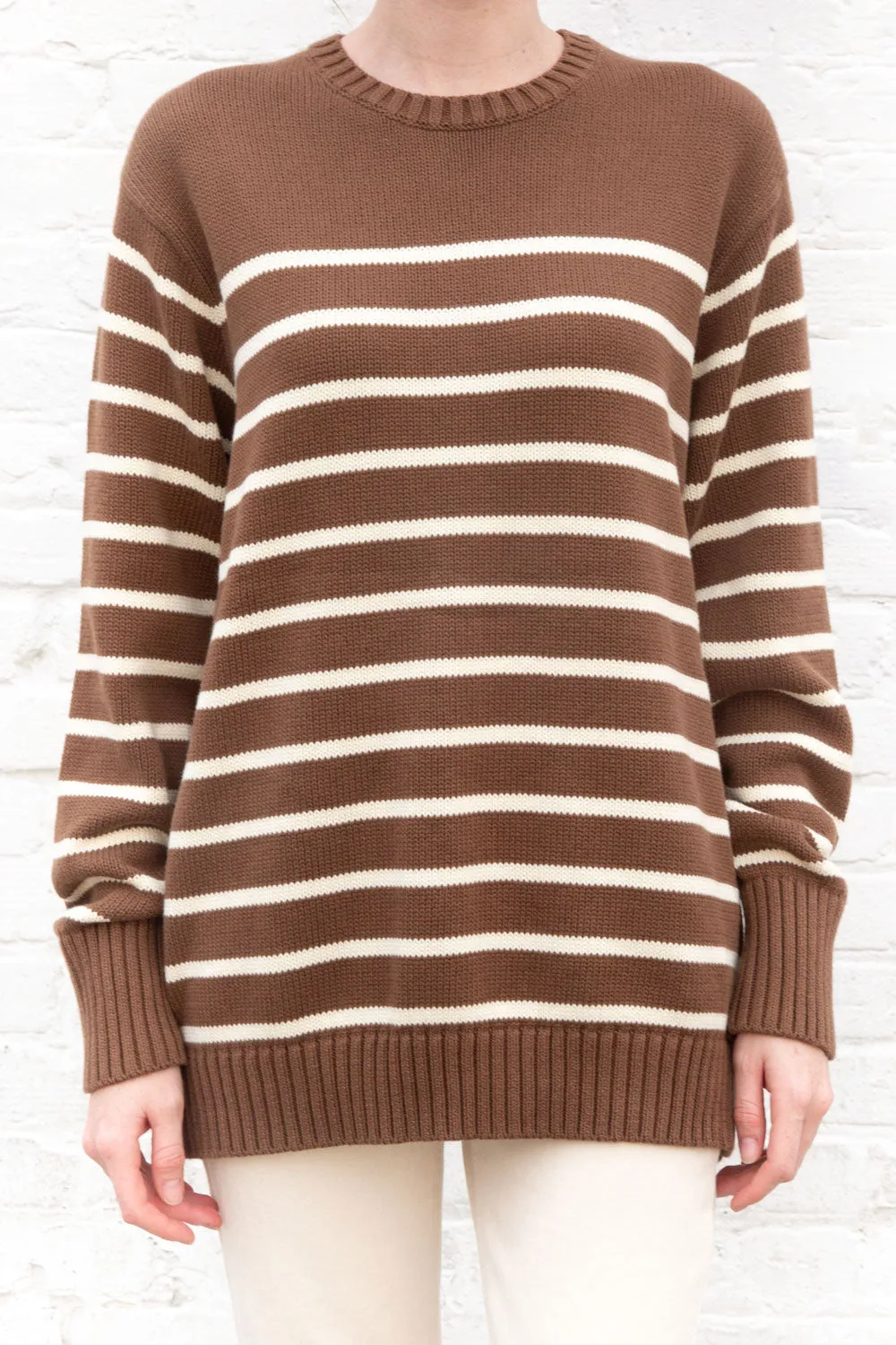 Brianna Cotton Thin Stripe Sweater