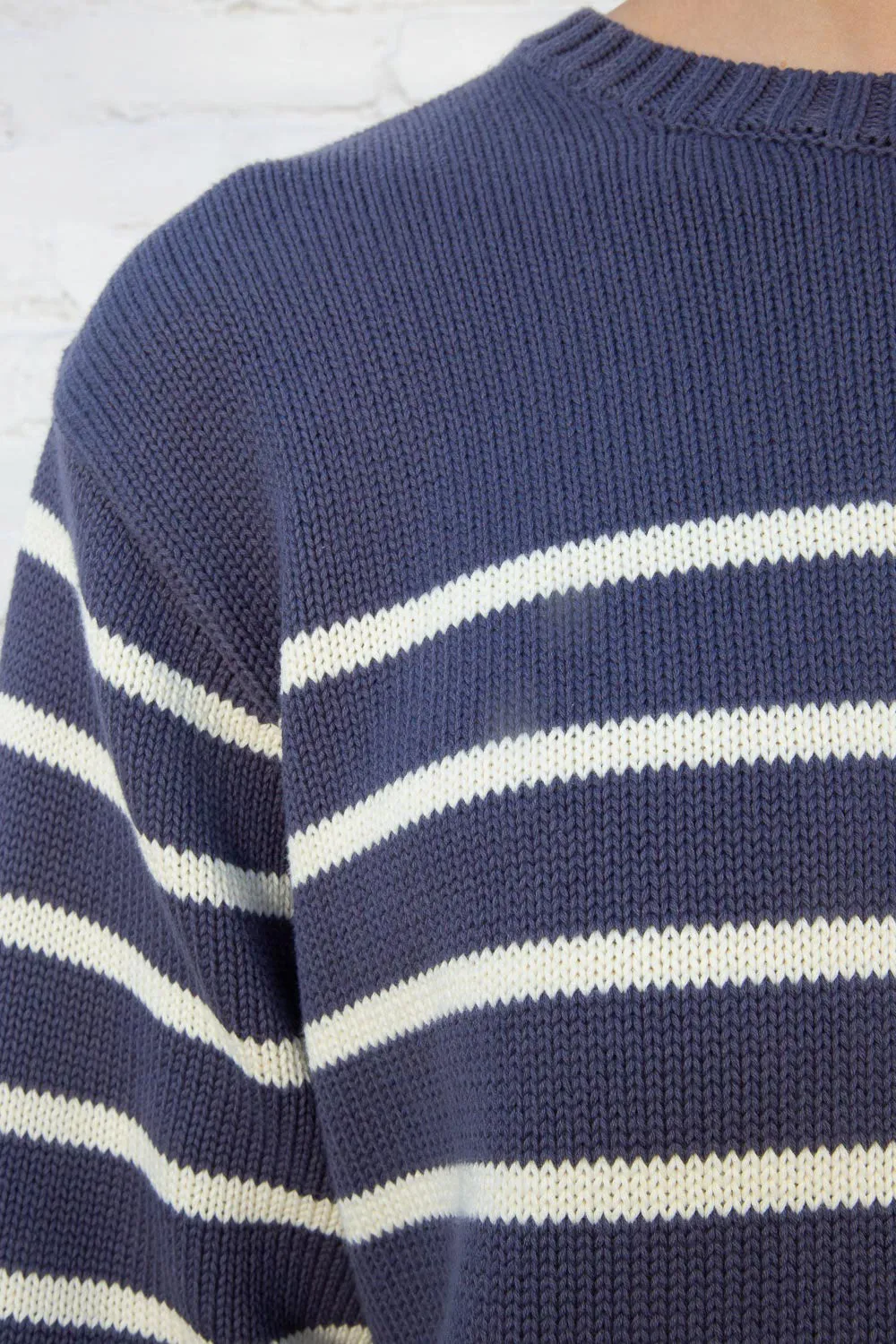 Brianna Cotton Thin Stripe Sweater