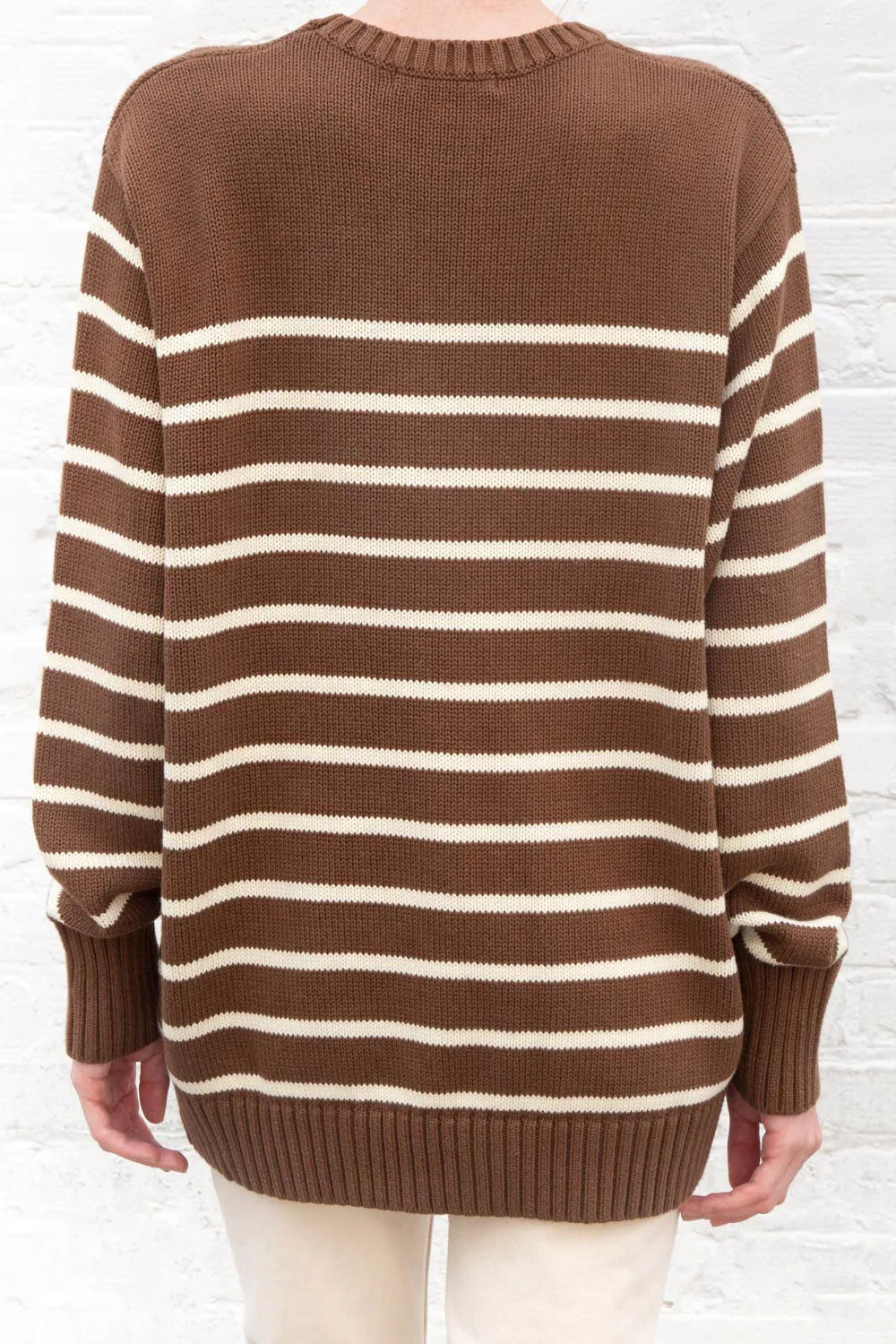 Brianna Cotton Thin Stripe Sweater