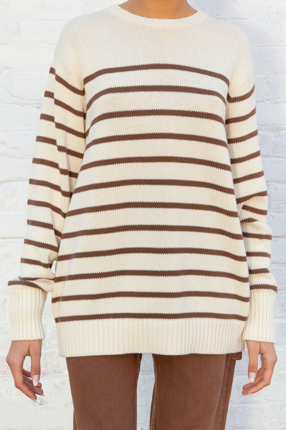 Brianna Cotton Thin Stripe Sweater