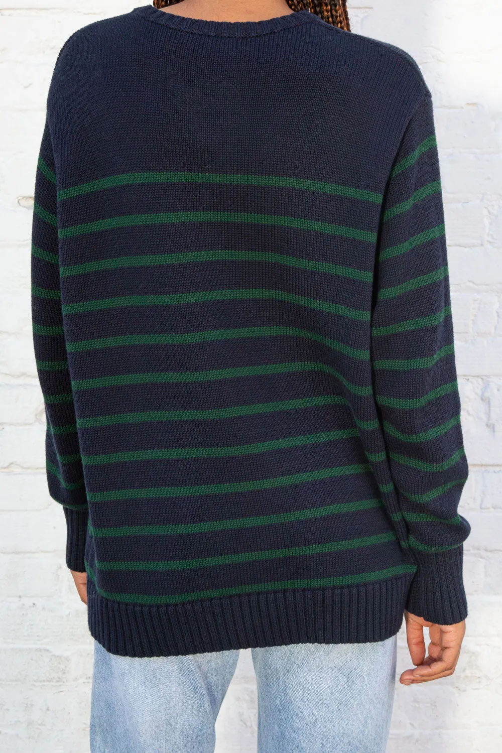 Brianna Cotton Thin Stripe Sweater