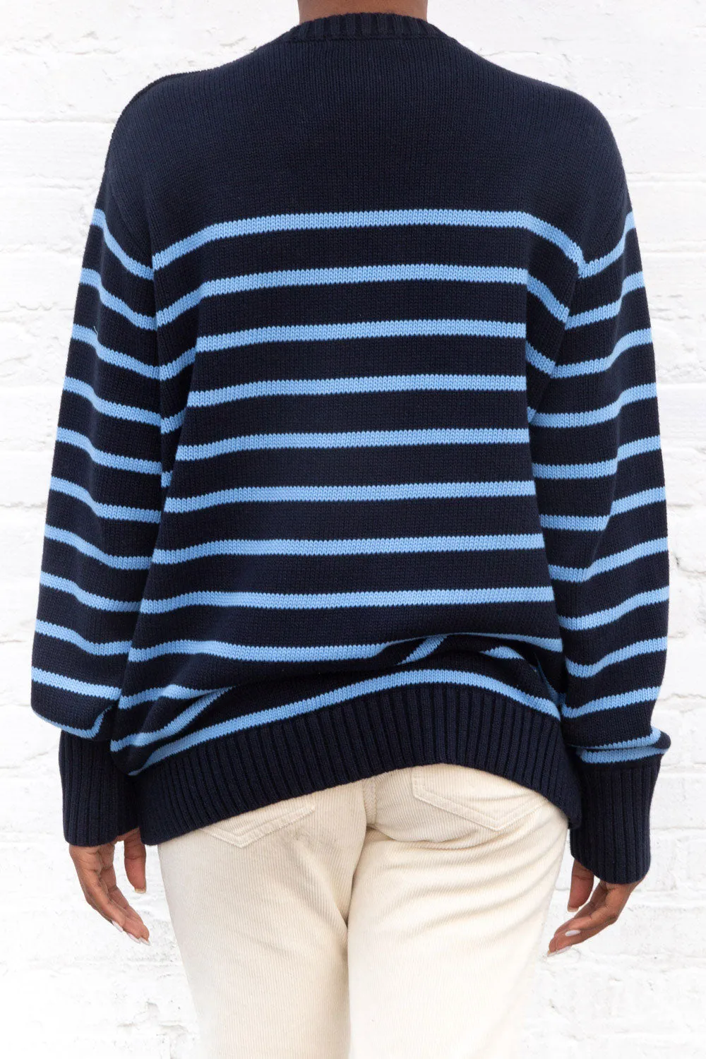 Brianna Cotton Thin Stripe Sweater