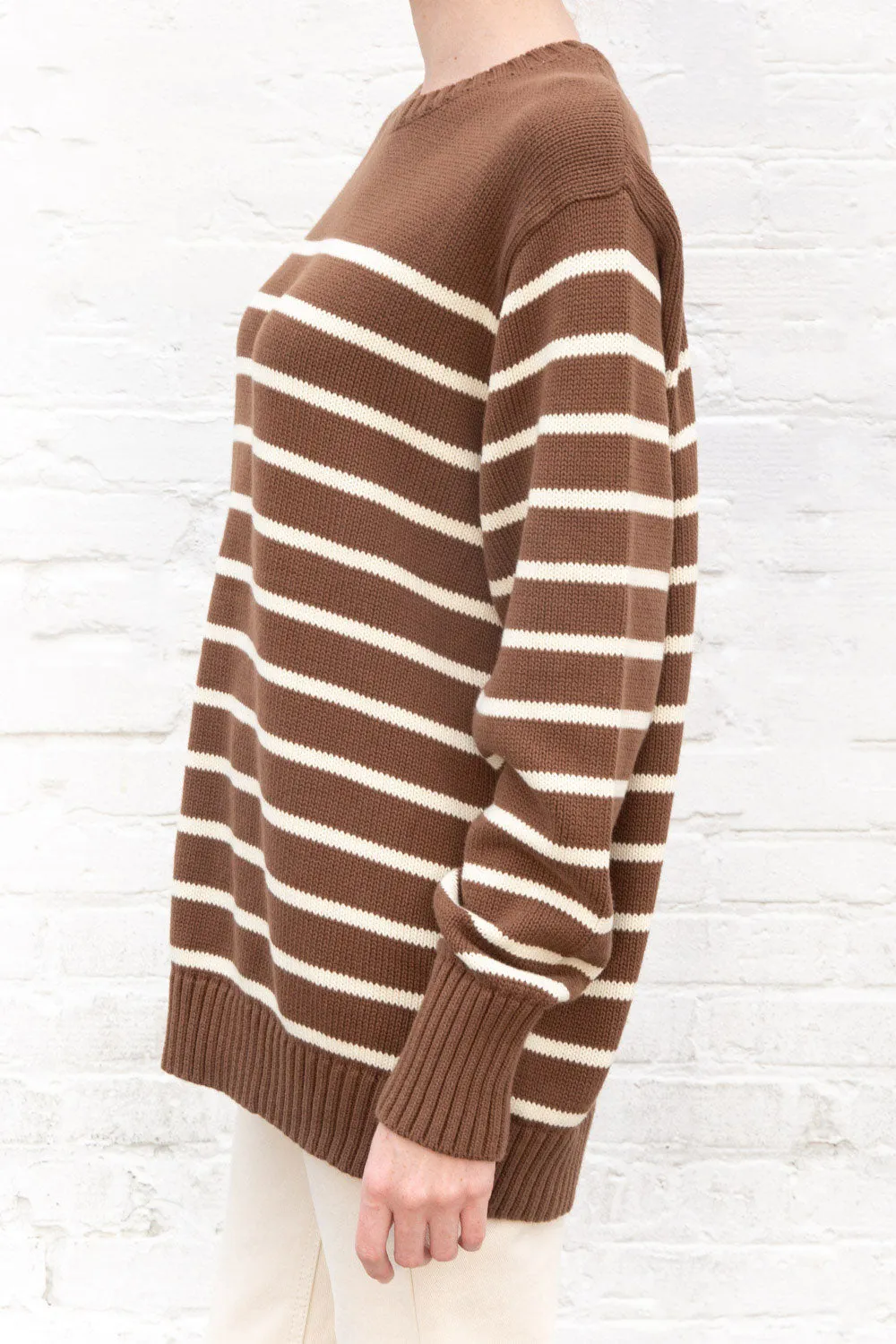 Brianna Cotton Thin Stripe Sweater