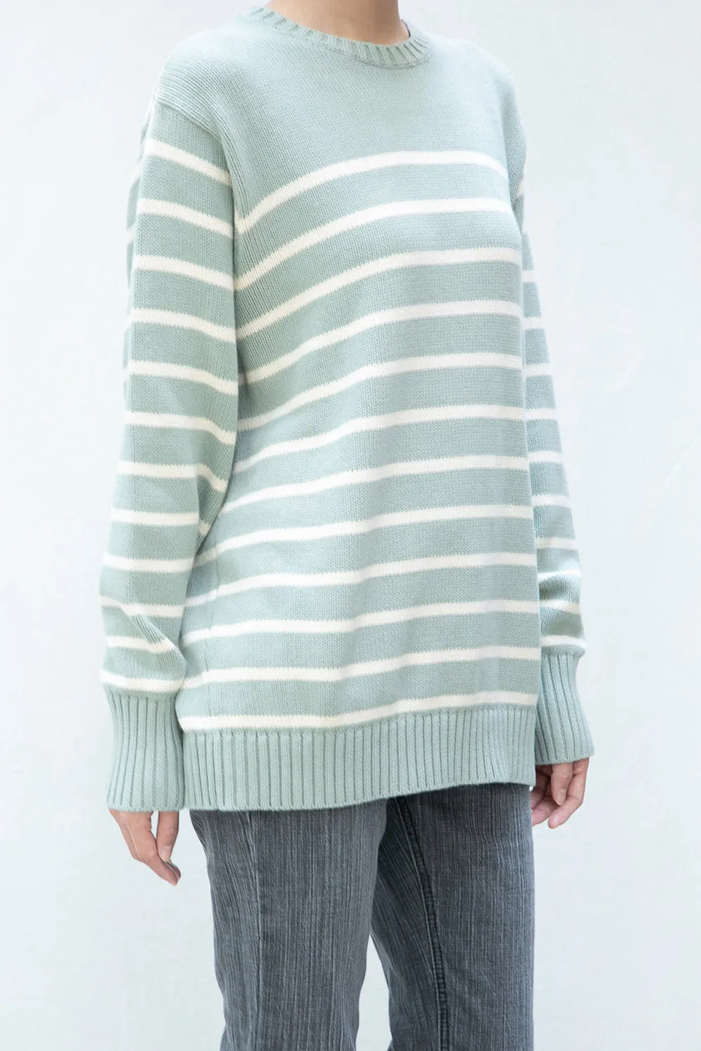 Brianna Cotton Thin Stripe Sweater