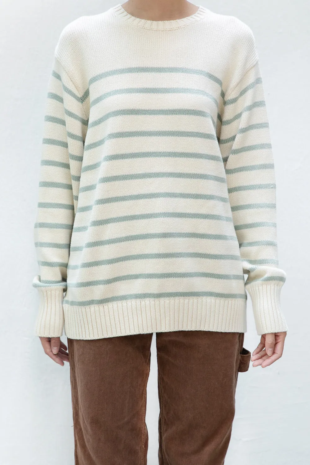 Brianna Cotton Thin Stripe Sweater