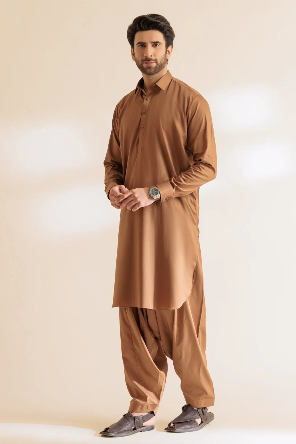 BUFF-BLENDED-SHALWAR SUIT - (GSSS24-005) BIN 48 M11