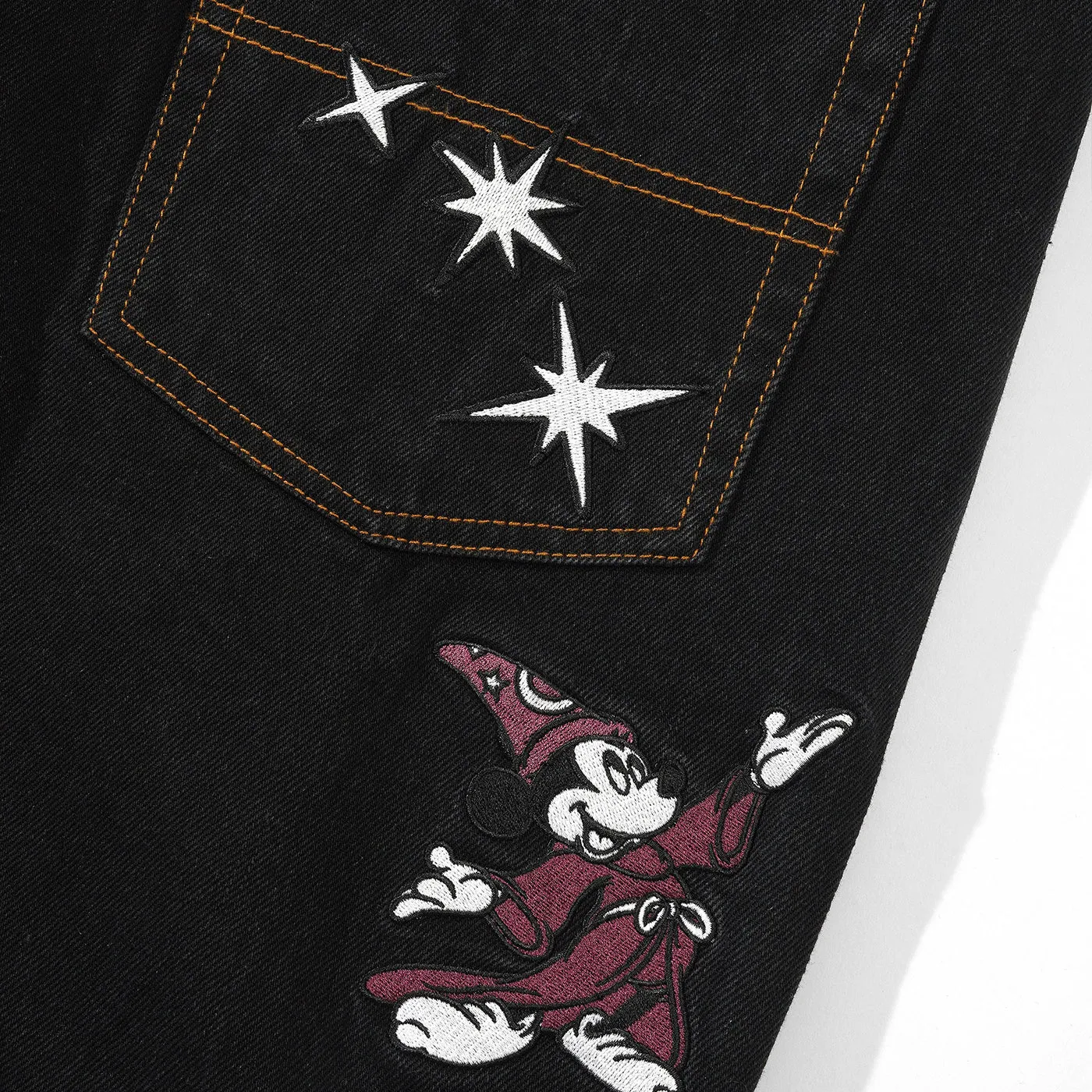 Butter Goods x Disney Fantasia Baggy Denim Jeans - Washed Black