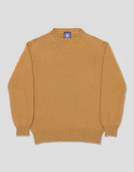 CAMEL HAIR CREW NECK SWEATER