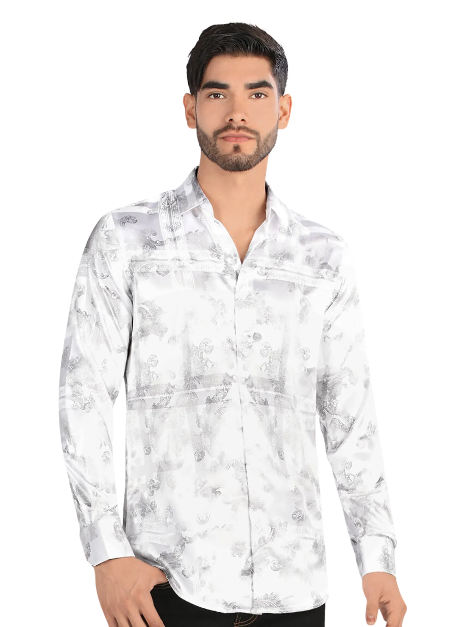 Camisa Casual Manga Larga Estampada para Hombre 'Montero' - ID: 3304