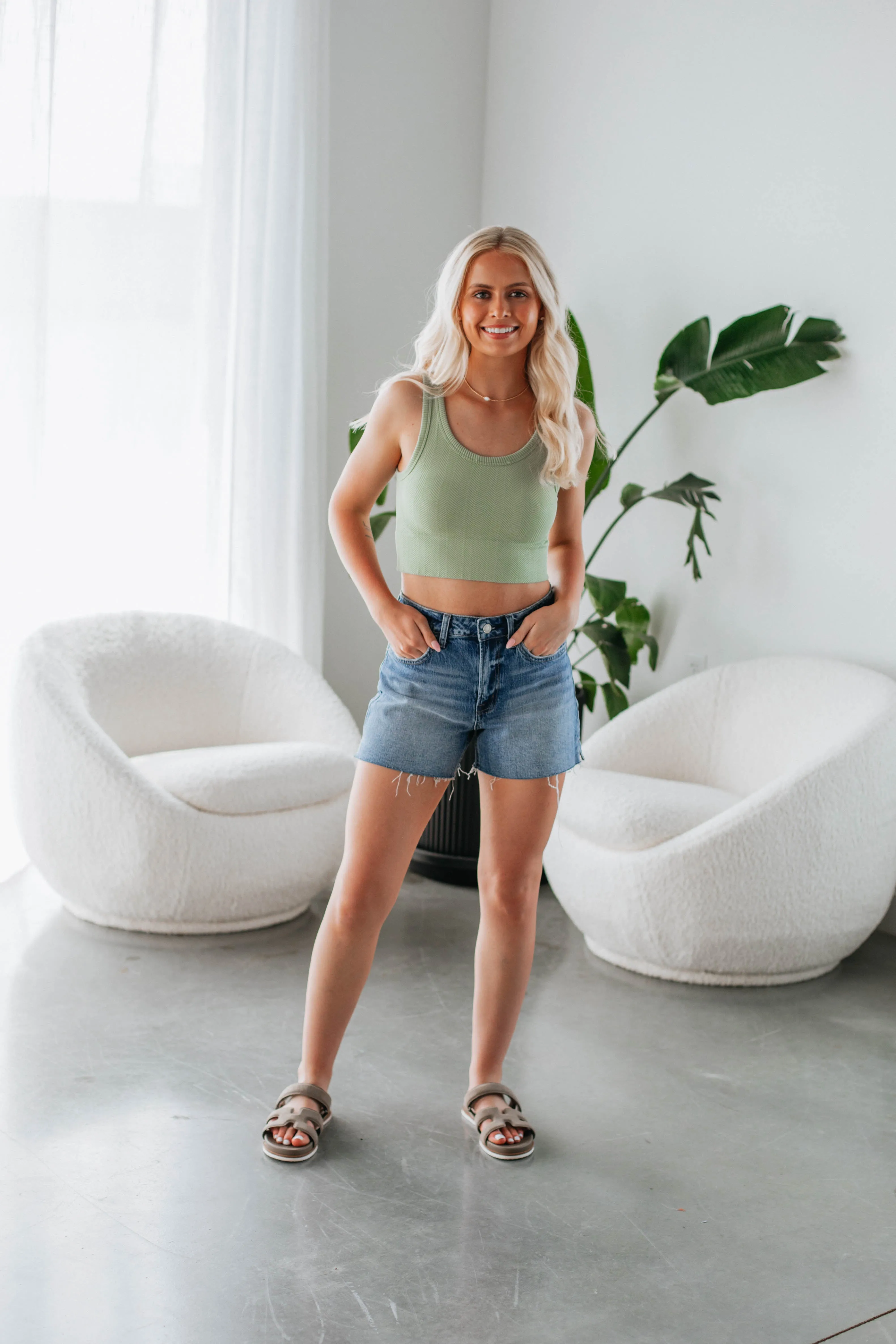 Casual Days Tank - Light Olive