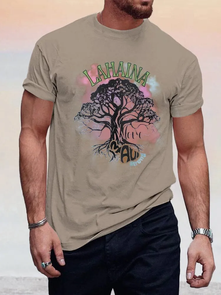 Casual Lahaina Graphic T-shirt