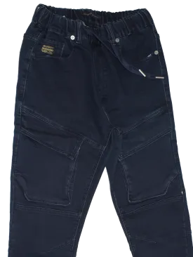 CHAMIKEY Navy Blue Drawstring Jeans