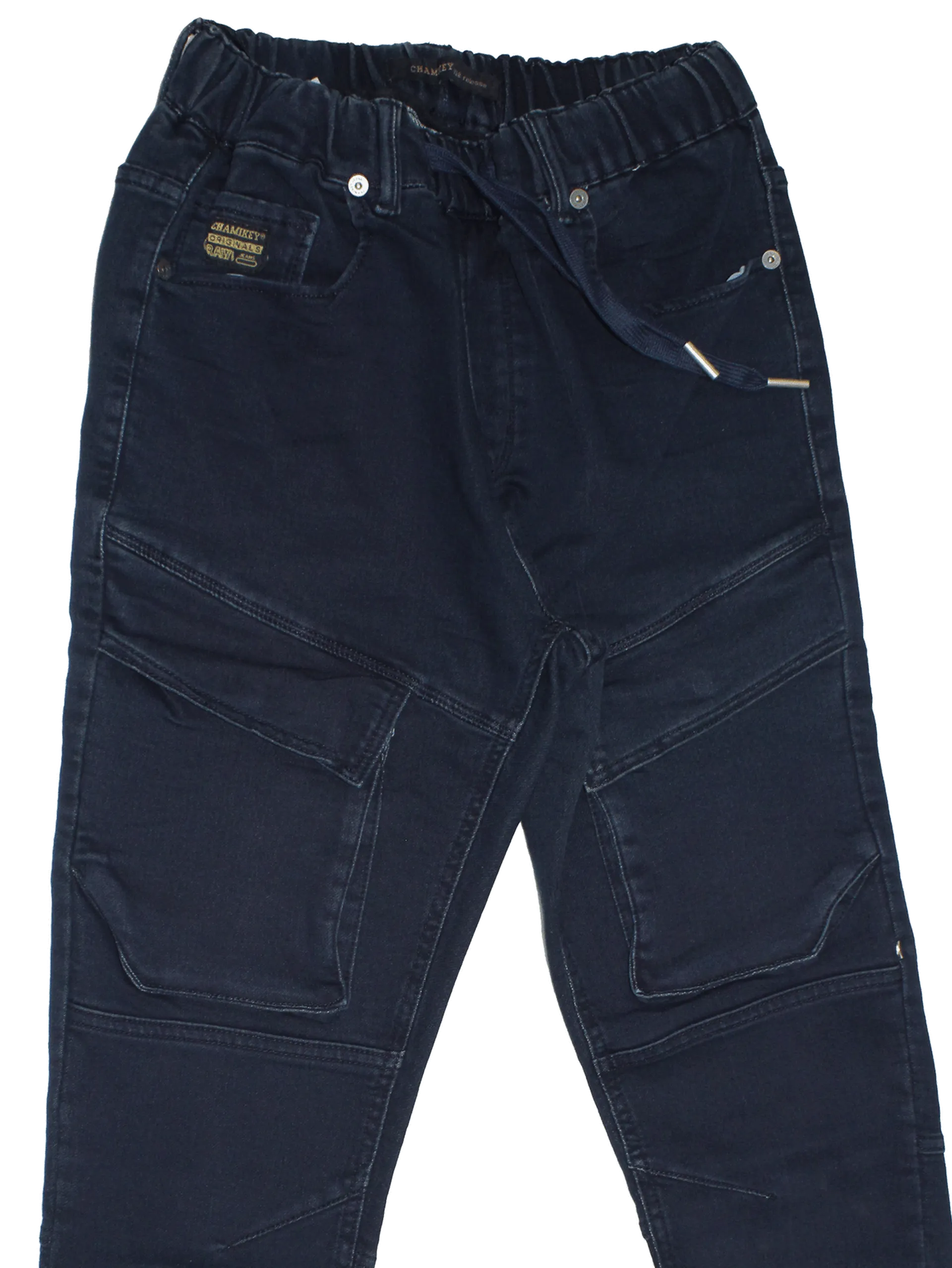 CHAMIKEY Navy Blue Drawstring Jeans